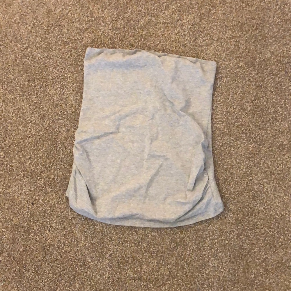 Gray maternity tube top